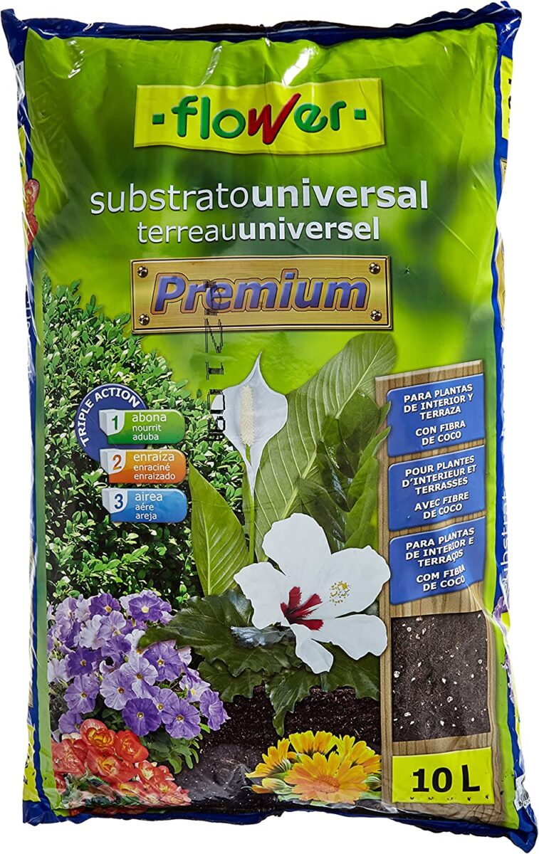 Flower Substrato Universal Premium, 10 l, Color marrón